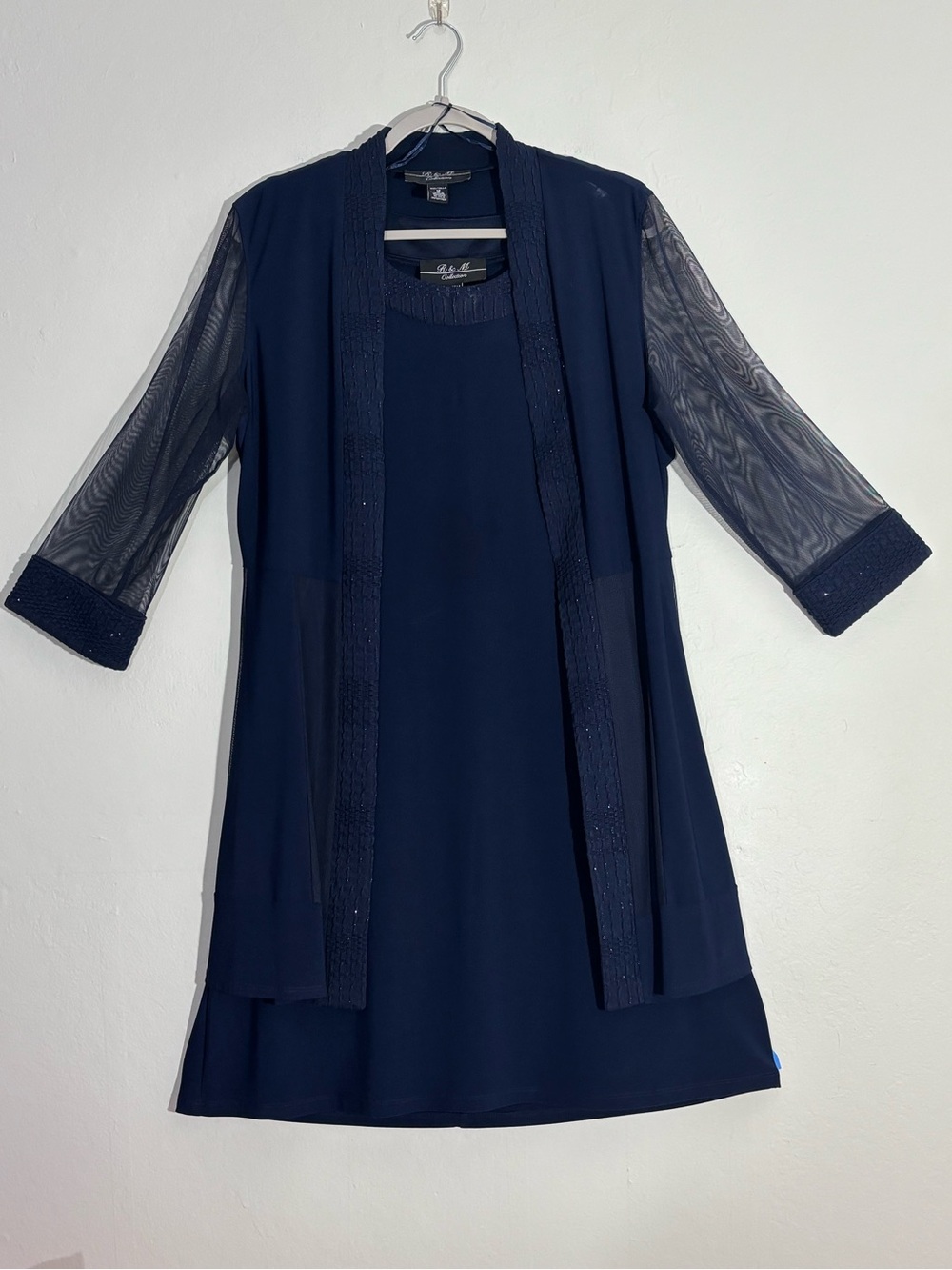 Navy blue sparkle 2-piece dress 12